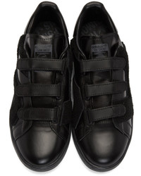 Raf Simons Black Adidas Originals Edition Stan Smith Comfort Badge Sneakers