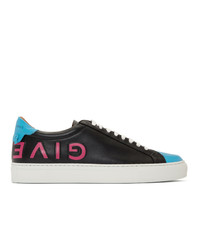 Givenchy Black And Blue Reverse Logo Urban Street Sneakers