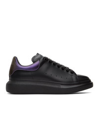 Alexander McQueen Black And Purple Oversized Sneakers