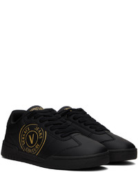 VERSACE JEANS COUTURE Black Brooklyn V Emblem Sneakers