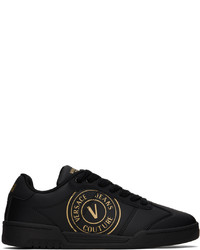 VERSACE JEANS COUTURE Black Brooklyn V Emblem Sneakers
