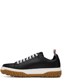 Thom Browne Black Cable Knit Court Sneakers