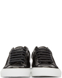Givenchy Black Croc Embossed Urban Knots Sneakers