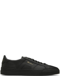 Santoni Black Double Sneakers