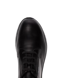 Prada Black Fly Leather Lace Up Sneakers