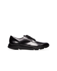 Prada Black Fly Leather Lace Up Sneakers