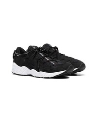 Asics Black Gel Mai Knit Leather Low Top Sneakers