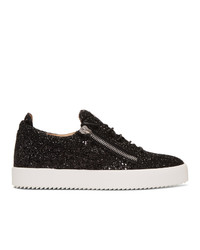 Giuseppe Zanotti Black Glitter May London Frankie Sneakers