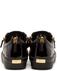 Giuseppe Zanotti Black Gold Ace Birel Sneakers