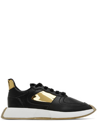 Giuseppe Zanotti Black Gold Ferox Sneakers