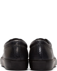Acne Studios Black Grained Leather Adrian Sneakers