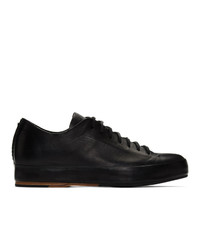 Feit Black Hand Sewn Rubber Low Sneakers