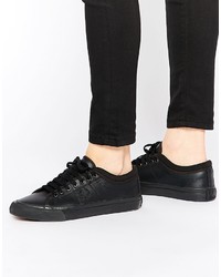 Fred Perry Black Kendrick Leather Tipped Cuff Sneakers