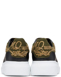 Alexander McQueen Black Khaki Oversized Larry Sneakers