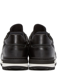 Dolce & Gabbana Black Lace Leather Sneakers