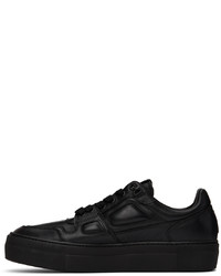AMI Alexandre Mattiussi Black Leather Ami De Cur Low Top Sneakers