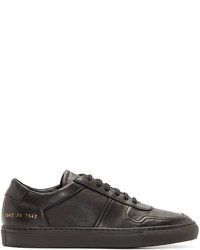 Common Projects Black Leather Bbal Low Sneakers