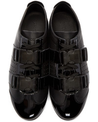 J.W.Anderson Black Leather Buckle Sneakers
