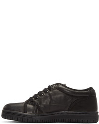 Christian Peau Black Leather Cdp Low Cut Sneakers