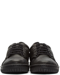 Christian Peau Black Leather Cdp Low Cut Sneakers