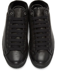 Christian Peau Black Leather Cp Low Cut Sneakers