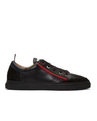 Thom Browne Black Leather Cupsole Sneakers