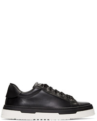 Valentino Black Leather Hiking Sneakers