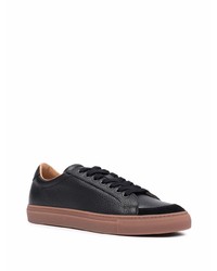 Pantofola D'oro Black Leather Lace Up Sneakers