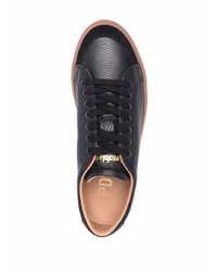 Pantofola D'oro Black Leather Lace Up Sneakers