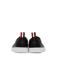 Thom Browne Black Leather Longwing Sneaker Brogues