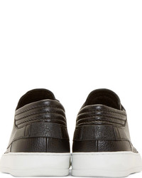 Helmut Lang Black Leather Low Top Sneakers