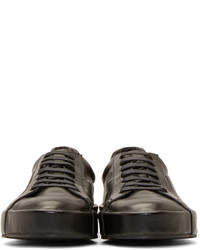 Jil Sander Black Leather Low Top Sneakers