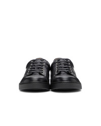 Gianvito Rossi Black Leather Low Top Sneakers