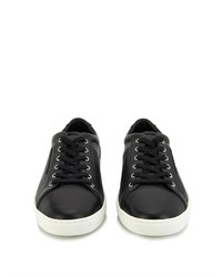 Dolce & Gabbana Black Leather Low Top Trainers