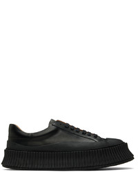 Jil Sander Black Leather Platform Sneakers