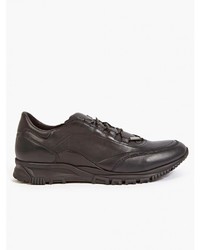 Lanvin Black Leather Running Sneakers