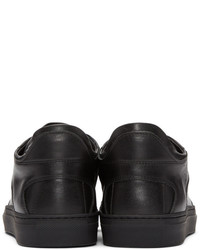 MM6 MAISON MARGIELA Black Leather Sneakers