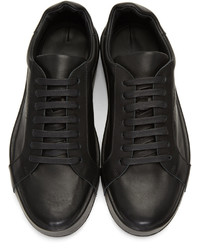 Jil Sander Black Leather Sneakers