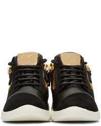 Giuseppe Zanotti Black Leather Sneakers