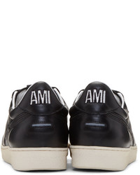 AMI Alexandre Mattiussi Black Leather Sneakers