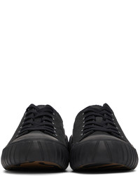Kenzo Black Leather Tiger Crest Sneakers