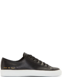 Common Projects Black Leather Tournat Low Sneakers