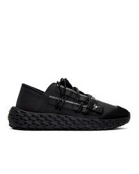 Giuseppe Zanotti Black Leather Urchin Sneakers