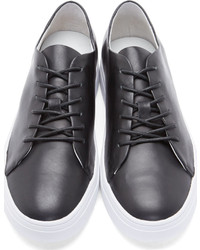 Tiger of Sweden Black Leather Yngve Low Top Sneakers