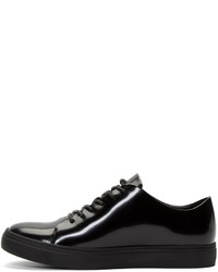 Tiger of Sweden Black Leather Yngve Low Top Sneakers