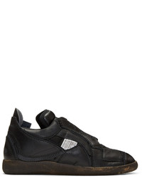 Maison Margiela Black Limited Edition Mixed Patchwork Sneakers