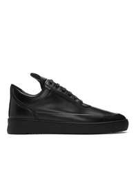Filling Pieces Black Low Top Sneakers