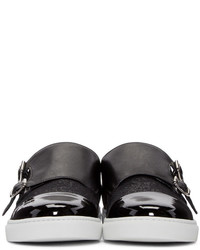 DSQUARED2 Black Monk Strap Sneakers