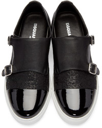DSQUARED2 Black Monk Strap Sneakers
