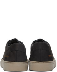 Common Projects Black Nubuck Achilles Low Sneakers